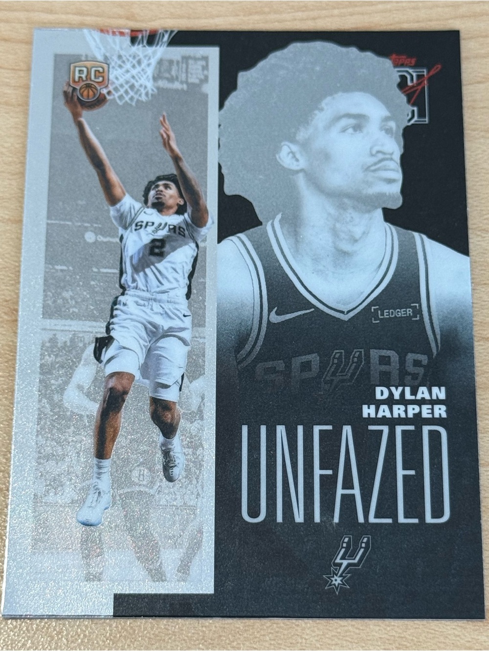 Topps Dylan Harper Unfazed Basketball Trading Card - Black Silver White